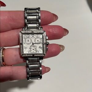 Bulova Silver Square Face Watch